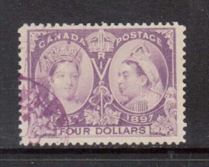 Canada #64 VF Used With Purple Magenta Cancel **With Certificate**