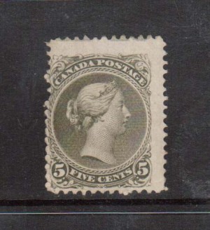 Canada #26iv Mint Variety Showing Partial Counter Imprint At Top  **With Cert.**