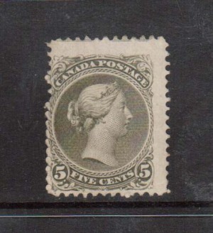 Canada #26iv Mint Variety Showing Partial Counter Imprint At Top  **With Cert.**