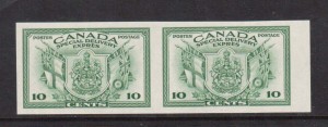 Canada #E10a XF/NH Imperforate Pair  **With Certificate**