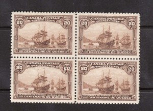 Canada #103 XF/NH Gem Block  **With Certificate**