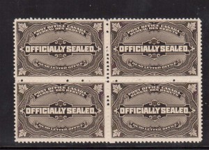 Canada #OX4 XF Mint Block **With Certificate**
