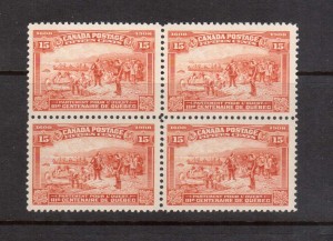 Canada #102 XF/NH Block **With Certificate**