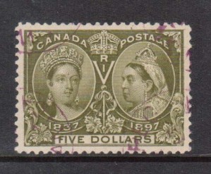 Canada #65 XF Used Gem With Light Magenta CDS Cancel *With Cert.*