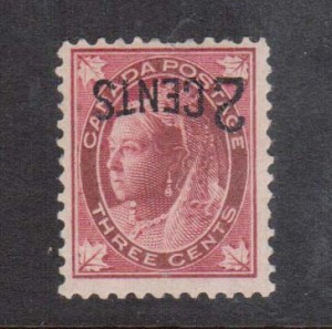 Canada #87 (SG #171a) Mint Inverted Surcharge **With Certificate**