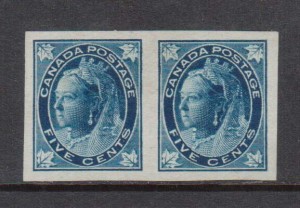 Canada #70a XF/NH Imperf Pair **With Certificate**