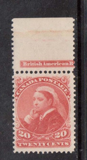 Canada #46 VF/NH With BABN Imprint **With Cert.**