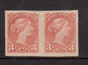 Canada #41v XF Mint Imperf Pair **With Certificate**
