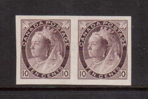 Canada #83a XF Mint Imperf Pair **With Certificate**