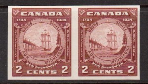 Canada #210a XF/NH Imperf Pair **With Certificate**