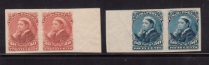 Canada #46a & #47a XF Mint Imperf Pair Set