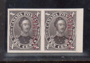 Canada #16Pi XF Proof Pair In Issued Color India On Card