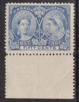Canada #60 XF/NH Gem With Bottom Margin **With Certificate**