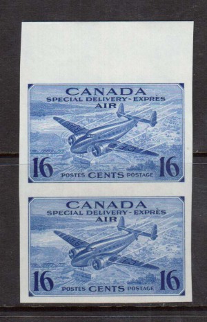 Canada #CE1a XF/NH Imperf Pair **With Certificate**