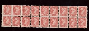 Canada #45 Mint Block Of Eighteen
