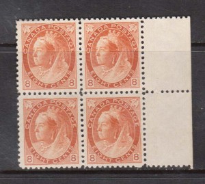 Canada #82 XF Mint Block **With Certificate**