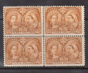 Canada #63 VF Mint Block **With Two Certificates**