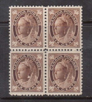 Canada #71 XF/NH Block **With Certificate**