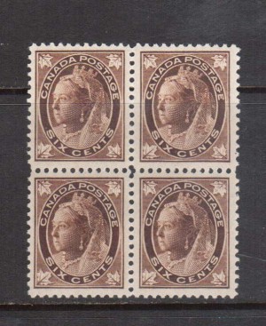 Canada #71 XF/NH Block **With Certificate**