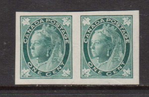 Canada #67a XF Mint Imperforate Pair **With Certificate**
