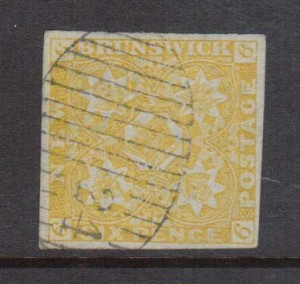 New Brunswick #2 XF Used Gem With Ideal "24" Numeral Grid Cancel *Cert.*