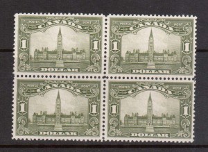 Canada #159 VF/NH Block **With Certificate**