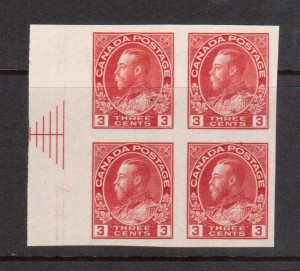 Canada #138i XF/NH Pyramid Block Of Four
