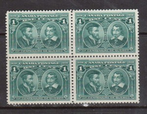 Canada #97 XF/NH Block **With Certificate**
