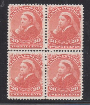 Canada #46 NH Mint Block **With Certificate**