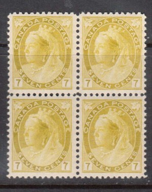 Canada #81 XF/NH Block **With Certificate**