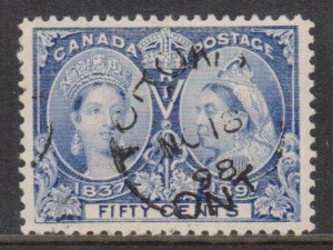 Canada #60 XF Used With Ideal Nov 18 1898 Ottawa CDS Cancel **With Cert.**