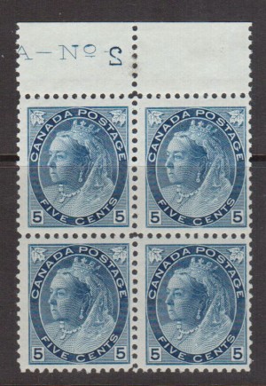 Canada #79 NH Mint Plate #2 Reversed Block
