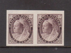 Canada #83a XF Mint Imperf Pair **With Certificate**