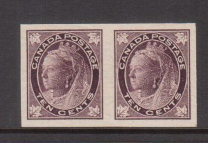 Canada #73a XF/NH Imperf Pair **With Certificate**