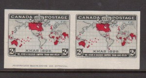 Canada #85a XF Imperf Pair Showing Full ABN Imprint