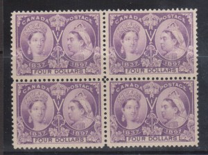 Canada #64 VF Mint Block **With Certificate**