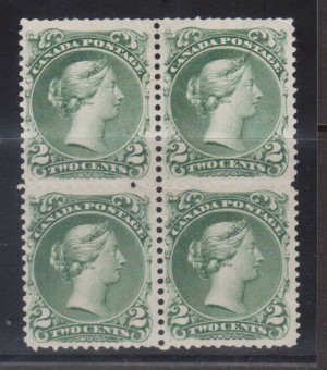 Canada #24 VF Mint Block **With Certificate**