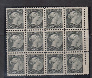 Canada #34i Mint Block Of Twelve **With Certificate**