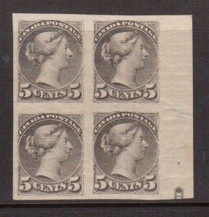 Canada #42a XF Mint Imperf Block