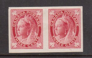 Canada #69a XF Mint Imperf Pair **With Certificate**