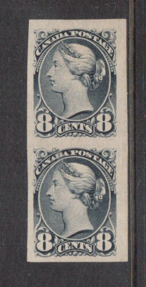 Canada #44i XF Mint Imperf Pair