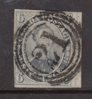 Canada #5 VF Used Showing Imprint In Margin **With Cert.**