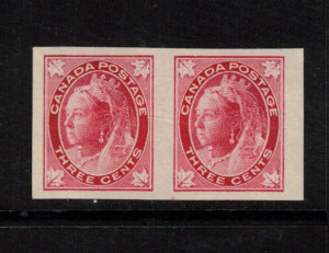 Canada #69a XF Mint Imperf Pair **With Certificate**