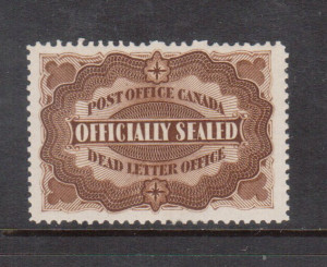 Canada #OX1 VF/NH Light Natural Gum Bend **With Certificate**