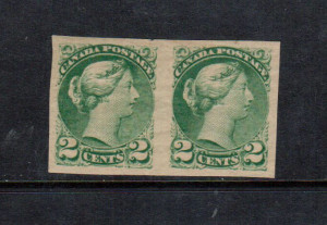 Canada #36iii VF Mint Imperf Pair **With Certificate**