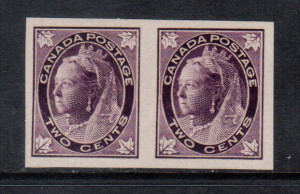 Canada #68a XF/NH Imperf Pair **With Certificate**