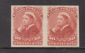 Canada #46a VF Mint Imperforate Pair **With Certificate**