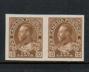 Canada #118a XF/NH Imperf Pair **With Certificate**