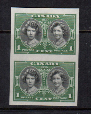 Canada #246a XF/NH Imperf Pair **With Certificate**