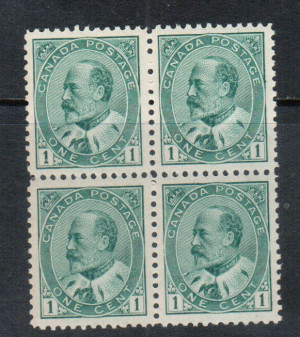 Canada #89 XF/NH Block **With Certificate**